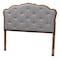 Baxton Studio Leandra Classic and Traditional Grey Fabric and Walnut Brown Finished Wood Queen Size Headboard 237-12646-ZORO - alternate 1